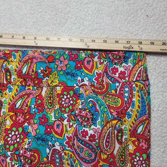 ATTYRE Woman Paisley Print Capris  60s Plus Size 18W Multi Color Stretch 7R35947 - Picture 5 of 8